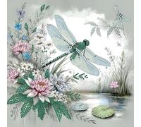 Coaroly Diamond Painting Kits for Adults,Summer Dragonfly 5D DIY Diamond Art Kit, Perfect for Gift Wall Decoration and Relaxation, 12x12 inch