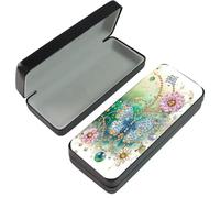 Coaroly Fresh butterfly-5D Diamond Painting Set DIY Glasses Case Storage Box, Leather Handmade Diamond Craft Gift Art Glasses Case