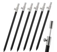 Coarse Carp Fishing Tackle Extendable Bankstick 30-50 Small Black Aluminium NGT (6x Bankstick)