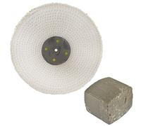 Coarse Sisal Fast Cut Buffing Polishing Mop 8" x 1" 2 Row With Compound 250g