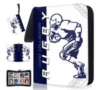 COARVXA 400 Cards Rugby Card Binder,4 Pocket with 400 Cards Trading Card Albums Sleeve Protectors,Card Storage Case Fits for Collecting Baseball,Hockey,Football,Basketball Or Gaming Trading Cards