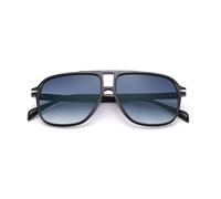 COASION Retro Pilot Sunglasses for Women Men Classic Rectangle Double Bridge Glasses Oversized 70s Vintage Eyewear UV400 Protection(Black Frame/Gradient Grey Lens)