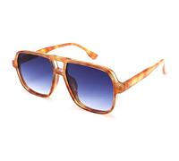 COASION Retro Pilot Sunglasses - Womens & Men 70s Vintage Oversized Double Bridge Sun Glasses with UV400 Protection
