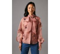 Coast 3D Flower Organza Blouse In Nude nude 8