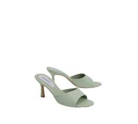 Coast Abbie Faux Patent Leather Medium Stiletto Heeled Mules, 5, Light Green