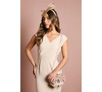 Coast Azalea Velvet Bow Detail Clutch Bag In Blush blush One Size