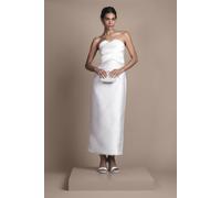 Coast Bandeau Twill Bow Back Wedding Dress In Ivory ivory 10
