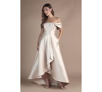 Coast Women's Bardot Twill Waterfall Bridesmaid Dress in Champagne | Size: 10 Coast Champagne 10