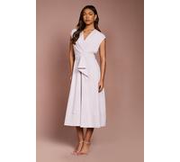 Coast Belted Crepe Dress, 12, Lilac