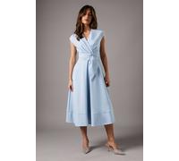 Coast Belted Crepe Dress In Pale Blue pale blue 18