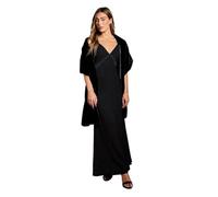 Coast Black Faux Fur Wrap Shawl, S, Black