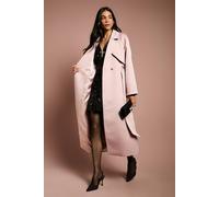 Coast Women's Blush Satin Occasion Belted Trench Coat | Size: 10