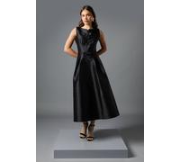 Coast Bow Detail Full Skirt Midi Dress In Black black 12