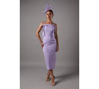 Coast Bow Detail Strappy Pencil Dress In Lilac lilac 16