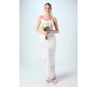 Coast Bow Embellished Maxi Wedding Dress In Ivory ivory 10