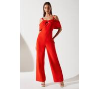 Coast Bow Off The Shoulder Jumpsuit In Red red 14