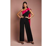 Coast Bow One Shoulder Jumpsuit In Black black 14