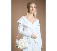 Coast Women's Bridal Ava Flower Detail Grab Bag in Ivory Coast Ivory One Size