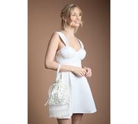 Coast Bridal Bella Pearl Detail Satin Cross Body Bag, One Size, Ivory