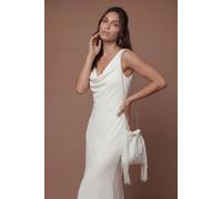 Coast Women's Bridal Blair Embellished Drawstring Grab Bag With Fringe Detail in Ivory Coast Ivory One Size