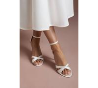 Coast Bridal Cadenza Satin Cross Strap High Stiletto Heel Sandals In Ivory ivory 5