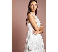 Coast Women's Bridal Coral Ruched Satin Shell Shaped Clutch Bag in Ivory Coast Ivory One Size