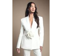 Coast Women's Bridal Edge To Edge Corsage Blazer in Ivory | Size: 14 Coast Ivory 14