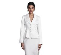 Coast Bridal Waisted Jacket with Satin Lapel, 16, Ivory