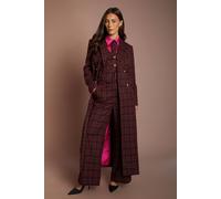 Coast Women's Check Formal Trousers in Berry | Size: 18