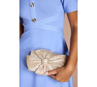 Coast Women's Chiara Satin Bow Detail Clutch Bag With Chain Strap in Gold Coast Gold One Size