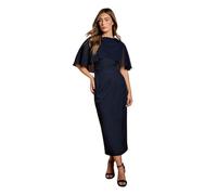 Coast Chiffon Cape Pencil Dress, 14, Navy