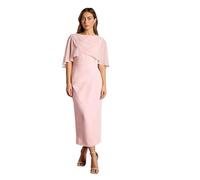 Coast Chiffon Cape Pencil Dress, 8, Blush