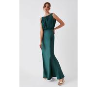 Coast Chiffon Satin Blouson Bridesmaid Maxi Dress In Emerald emerald 12