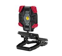Coast CL40R 3900 Lumen Rechargeable Dual Power Rotating LED Aluminum Clamp Light with Wide Angle Flood Beam, Black/Red
