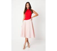Coast Colour-Block Sleeveless Crepe Midi Dress In Red red 10