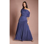 Coast Women's Contour Collective One Shoulder Drape Maxi Dress in Slate | Size: 10 Coast Slate 10