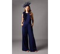 Coast Women's Corsage Detail Pleated Jumpsuit in Navy | Size: 10 Coast Navy 10