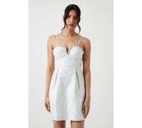 Coast Corset Bodice Jacquard Mini Bridal Dress In Ivory ivory 12