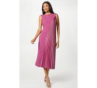 Coast Crepe Overlay Pleated Georgette Midaxi Dress In Rose rose 10