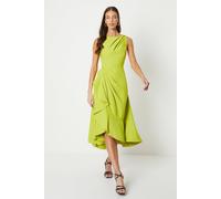 Coast Crepe Ruffle Dress With Low Back In Lime lime 12