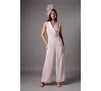 Coast Crepe Wrap Jumpsuit In Blush blush 18