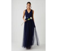 Coast Crochet Lace Two In One Bridesmaid Maxi Dress In Navy navy 12