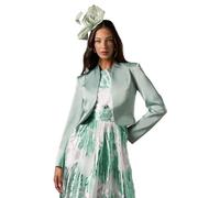 Coast Crop Satin Jacket, 18, sage