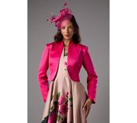 Coast Crop Satin Jacket In Bright Pink bright pink 12