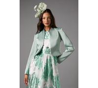 Coast Crop Satin Jacket In Sage sage 8