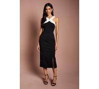 Coast Cross Neck Bow Detail Pencil Dress In Mono mono 10