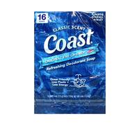 Coast Deodorant Soap Bars 8 Pack Classic Pacific Force Scent 32 OZ - Buy Packs and Save (Pack of 2)