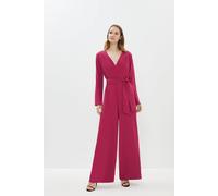 Coast Drape Wrap Jumpsuit In Raspberry raspberry 10