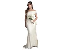 Draped Corset Bow Bridal Maxi Dress Coast Ivory 10
