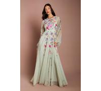 Coast Embellished Chiffon Maxi Dress In Sage sage